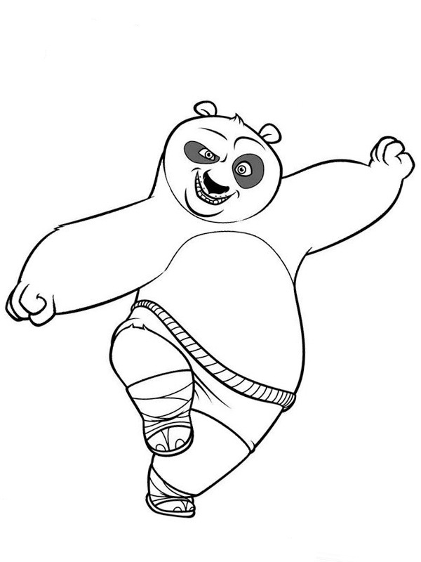 Dibujo de Po (Kung Fu Panda) para Colorear