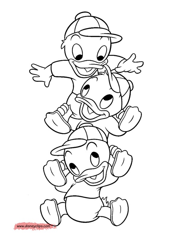 Dibujo de Juanito, Jorgito y Jaimito para Colorear Dibujo de Juanito, Jorgito y Jaimito para Colorear