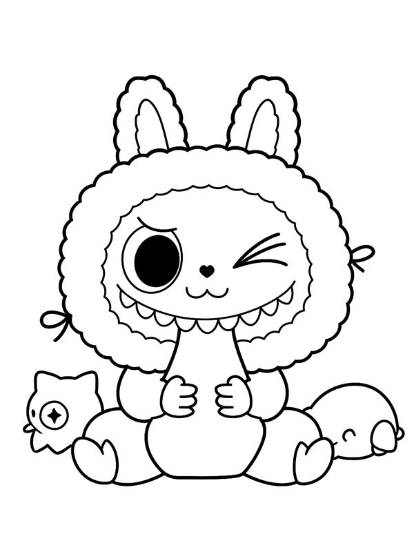 Dibujo de Labubu bebé para Colorear Dibujo de Labubu bebé para Colorear
