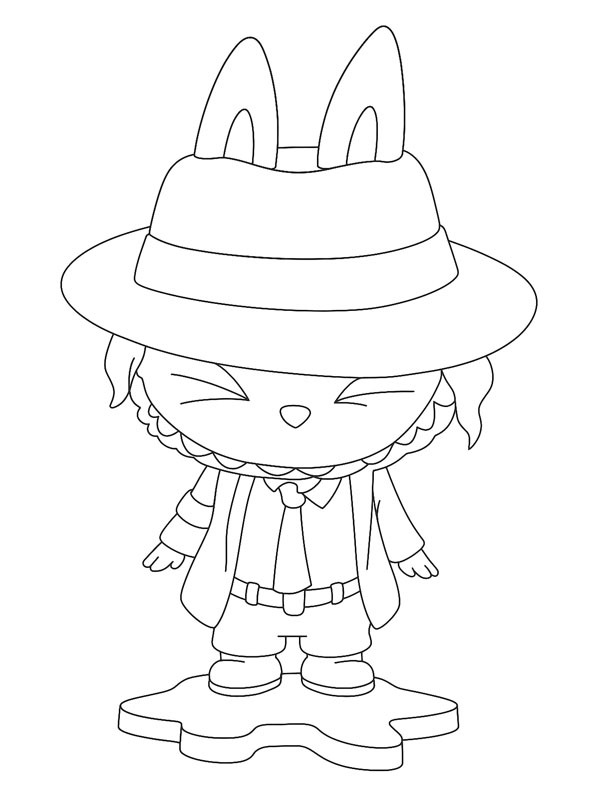 Dibujo de Labubu Superstar para Colorear Dibujo de Labubu Superstar para Colorear