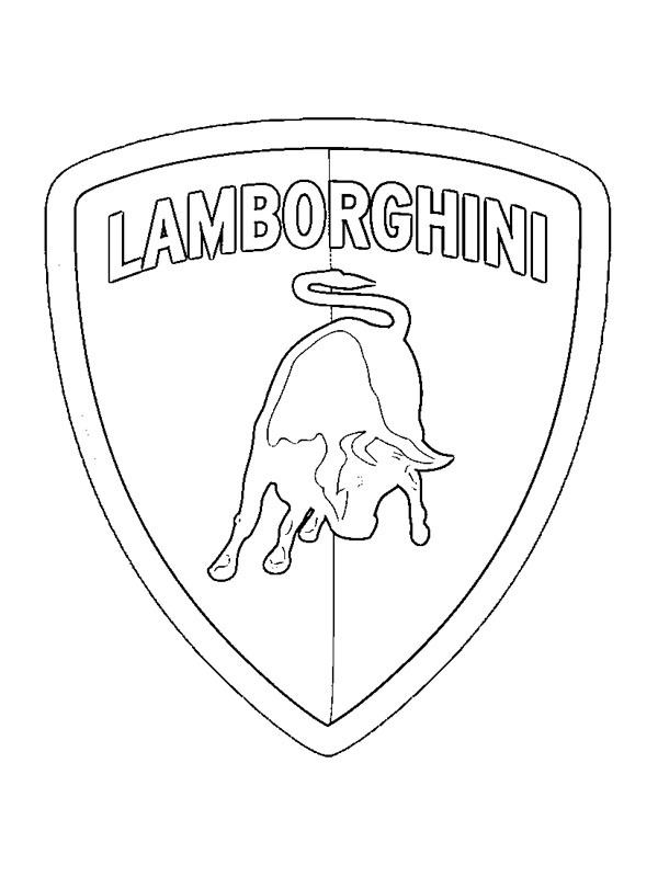 Dibujo de Logo de Lamborghini para Colorear Dibujo de Logo de Lamborghini para Colorear