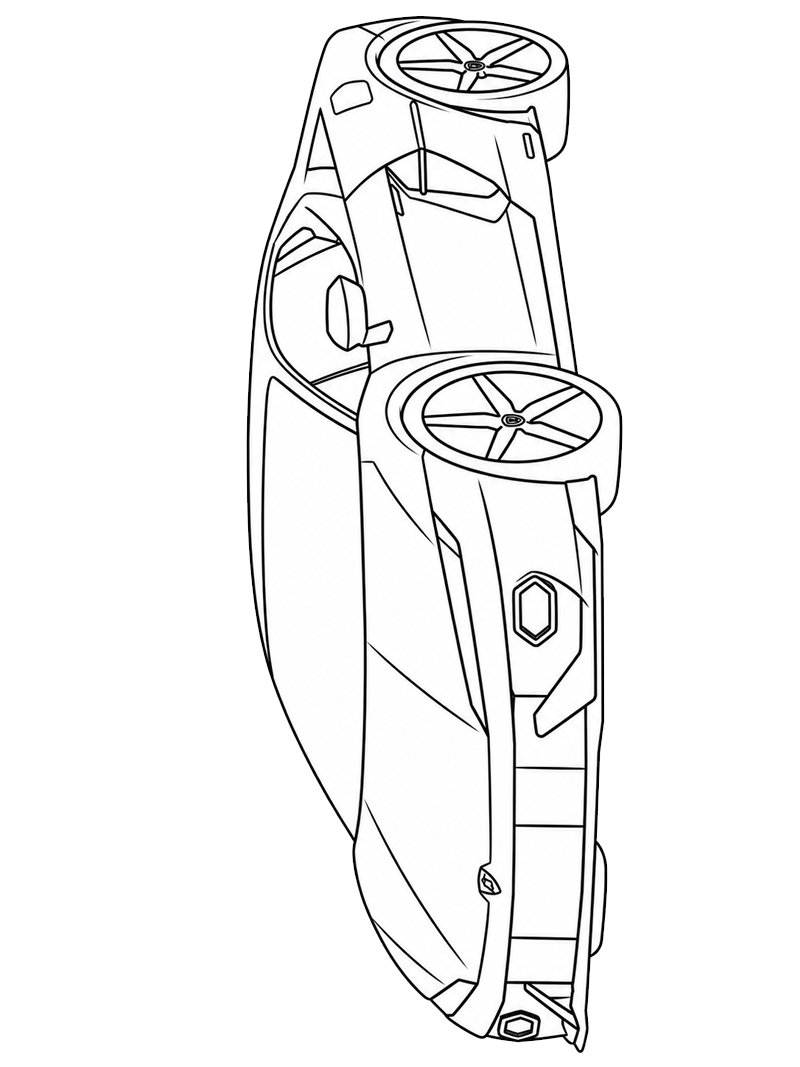 Dibujo de Lamborghini Temerario para Colorear
