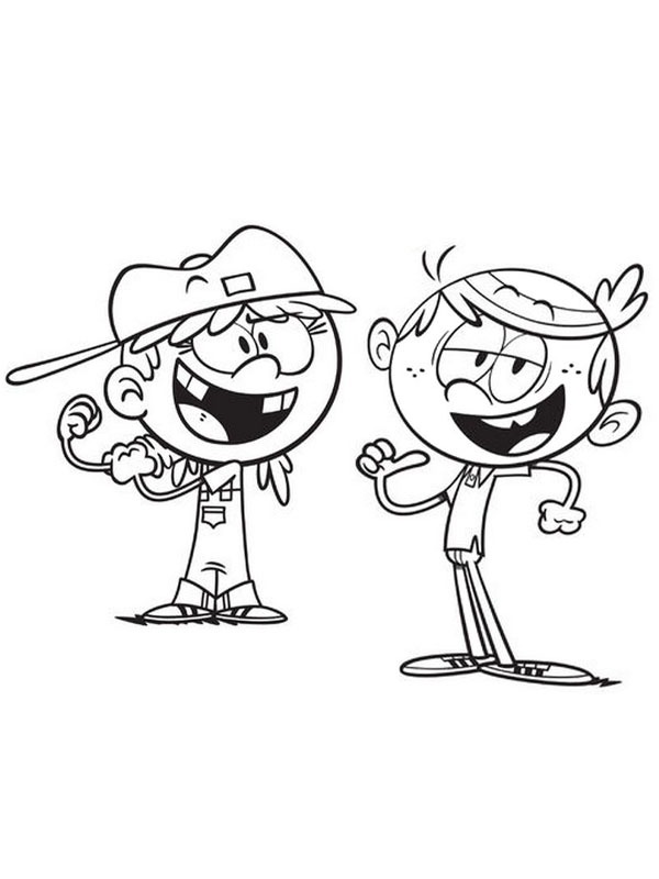 Dibujo de Lana y Lincoln Loud para Colorear Dibujo de Lana y Lincoln Loud para Colorear