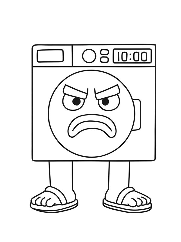 Dibujo de Lavadorito Spinito para Colorear Dibujo de Lavadorito Spinito para Colorear