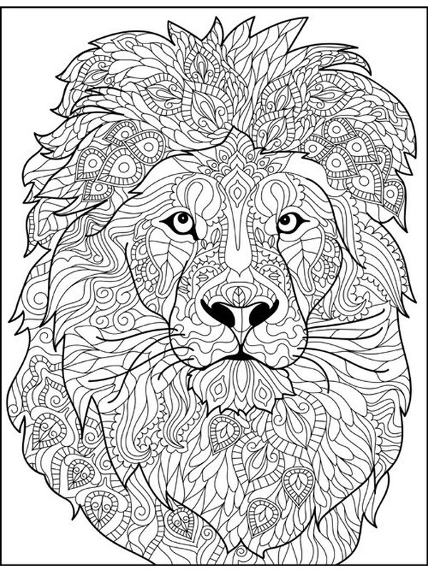 Dibujo de León para adultos para Colorear