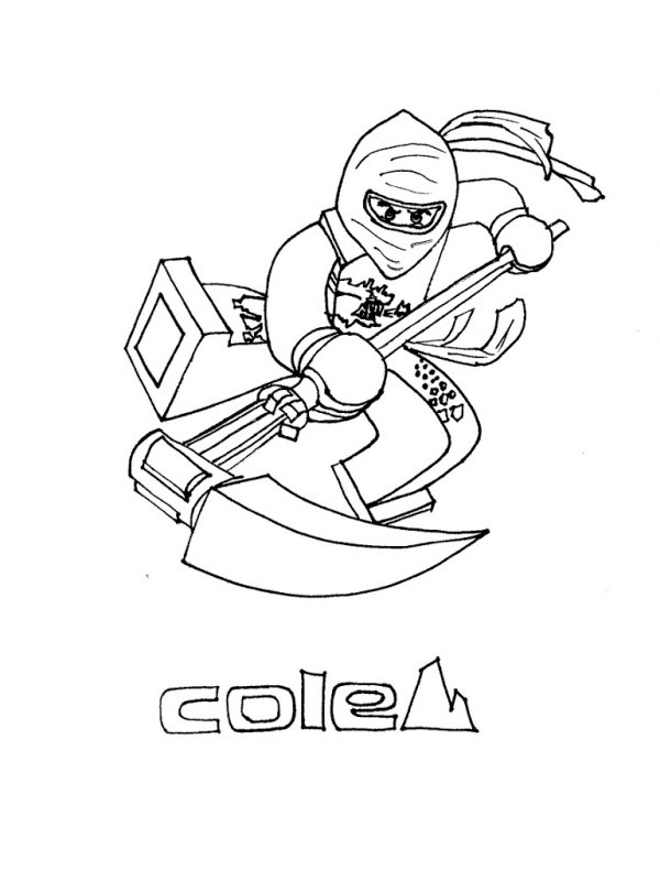 Dibujo de Cole Bucket Lego Ninjago para Colorear