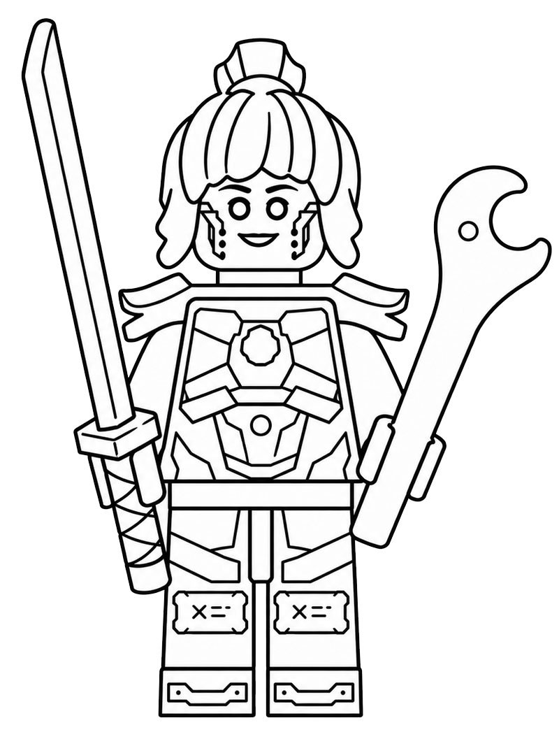 Dibujo de LEGO Ninjago P.I.X.A.L. para Colorear Dibujo de LEGO Ninjago P.I.X.A.L. para Colorear