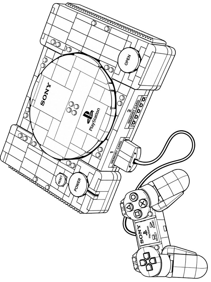 Dibujo de LEGO PlayStation para Colorear Dibujo de LEGO PlayStation para Colorear