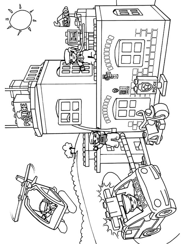 Dibujo de LEGO Policía para Colorear Dibujo de LEGO Policía para Colorear