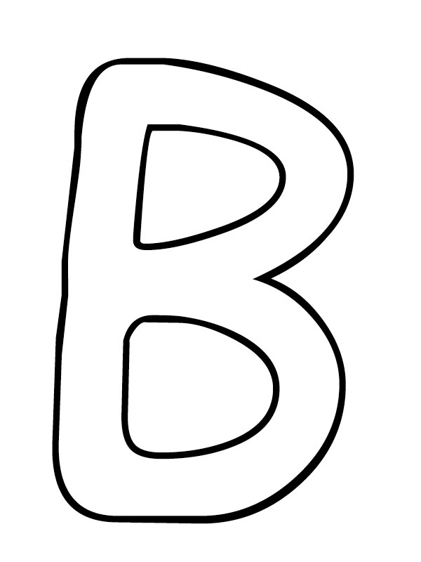 Dibujo de Letra B para Colorear Dibujo de Letra B para Colorear