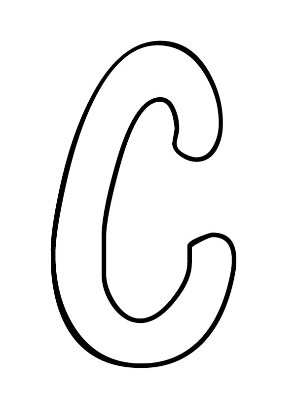 Dibujo de Letra C para Colorear