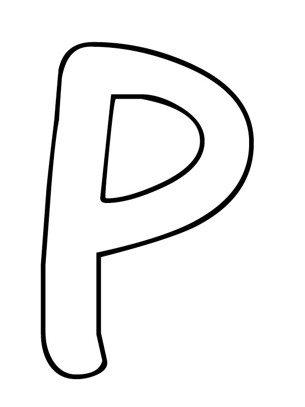 Dibujo de Letra P para Colorear