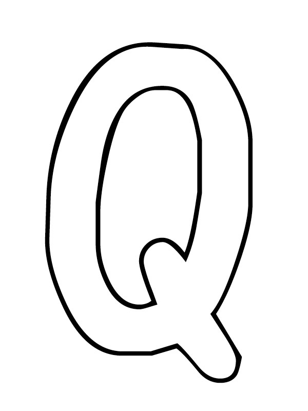 Dibujo de Letra Q para Colorear