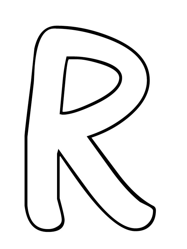 Dibujo de Letra R para Colorear