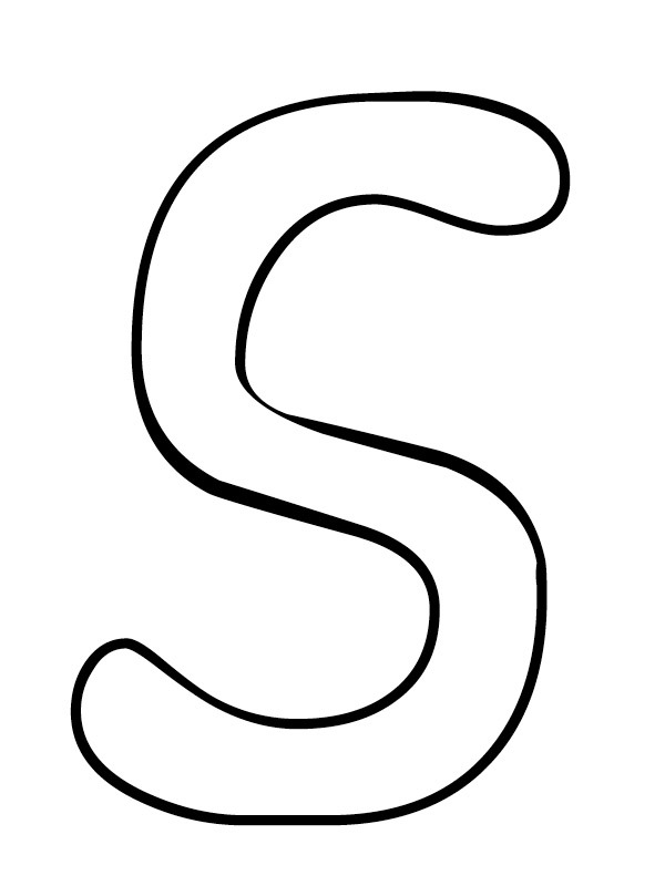 Dibujo de Letra S para Colorear