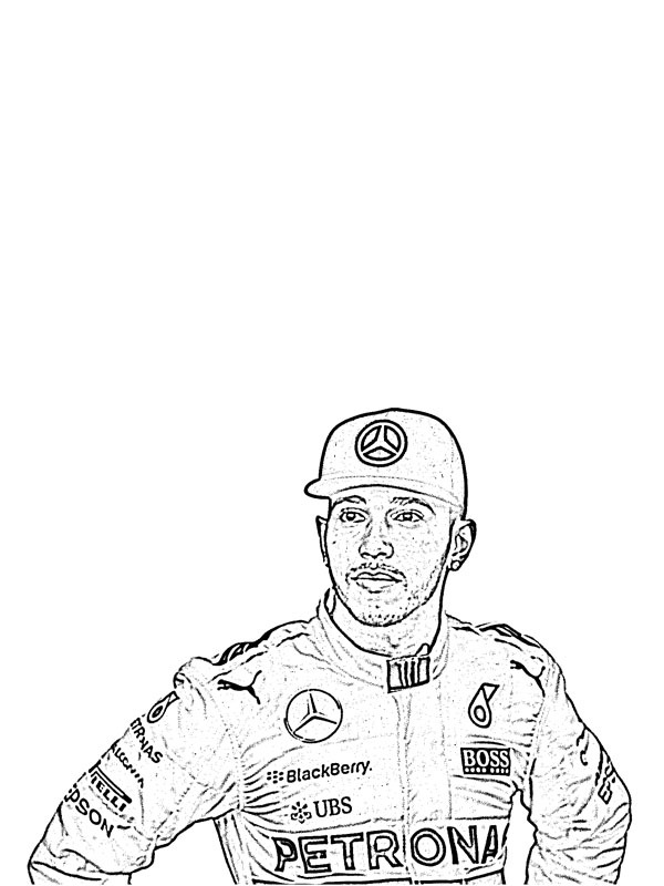 Dibujo de Lewis Hamilton para Colorear