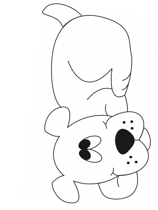 Dibujo de perro descansando para Colorear Dibujo de perro descansando para Colorear