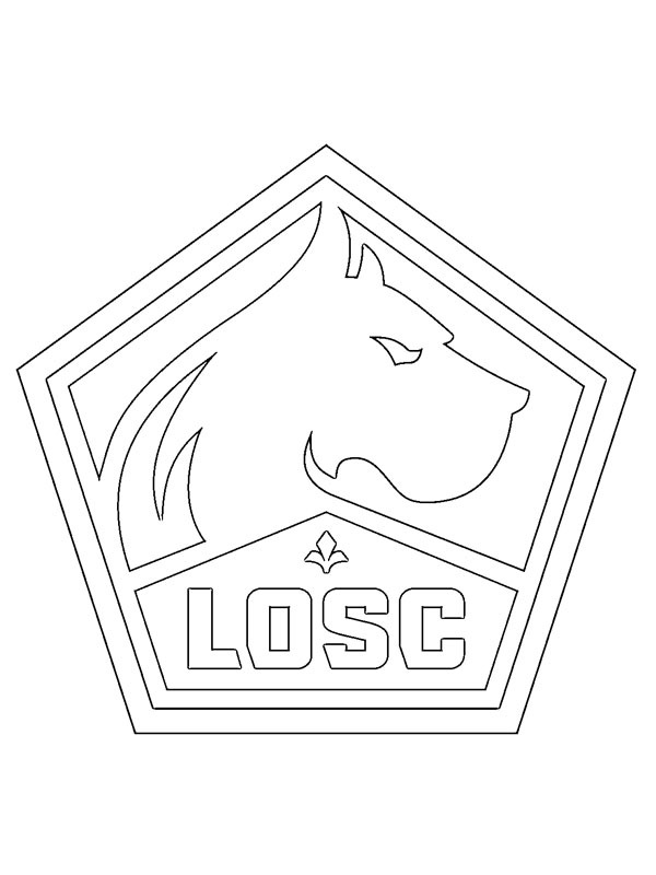 Dibujo de Lille Olympique Sporting Club para Colorear Dibujo de Lille Olympique Sporting Club para Colorear