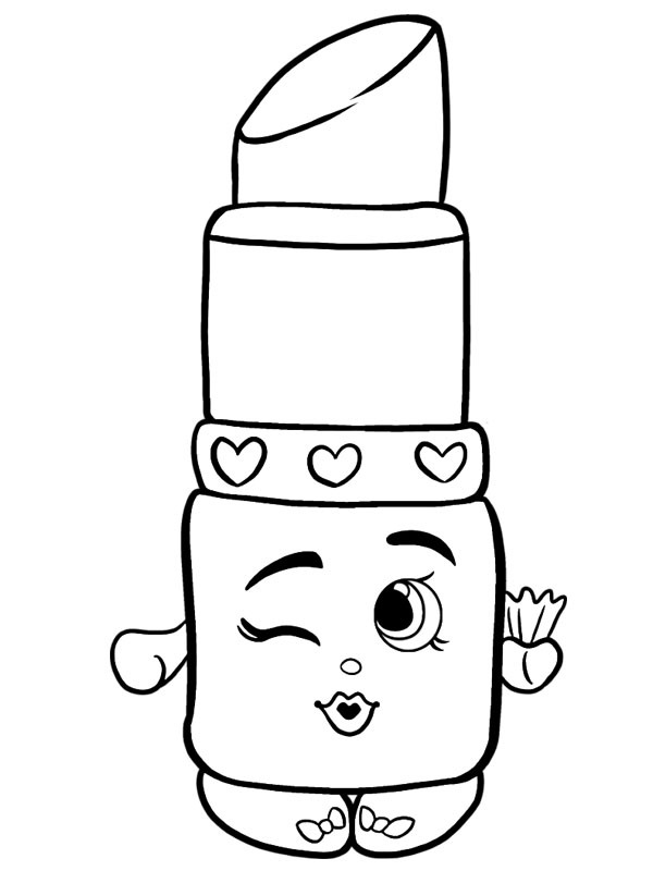 Dibujo de Lippy Lips Shopkins para Colorear Dibujo de Lippy Lips Shopkins para Colorear