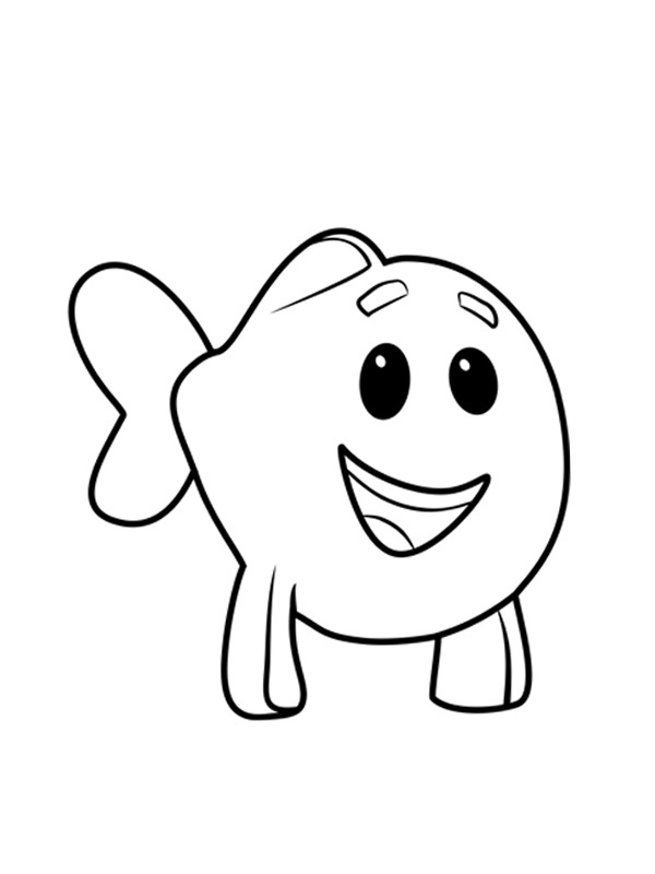 Dibujo de Pequeños peces Bubble Guppies para Colorear Dibujo de Pequeños peces Bubble Guppies para Colorear