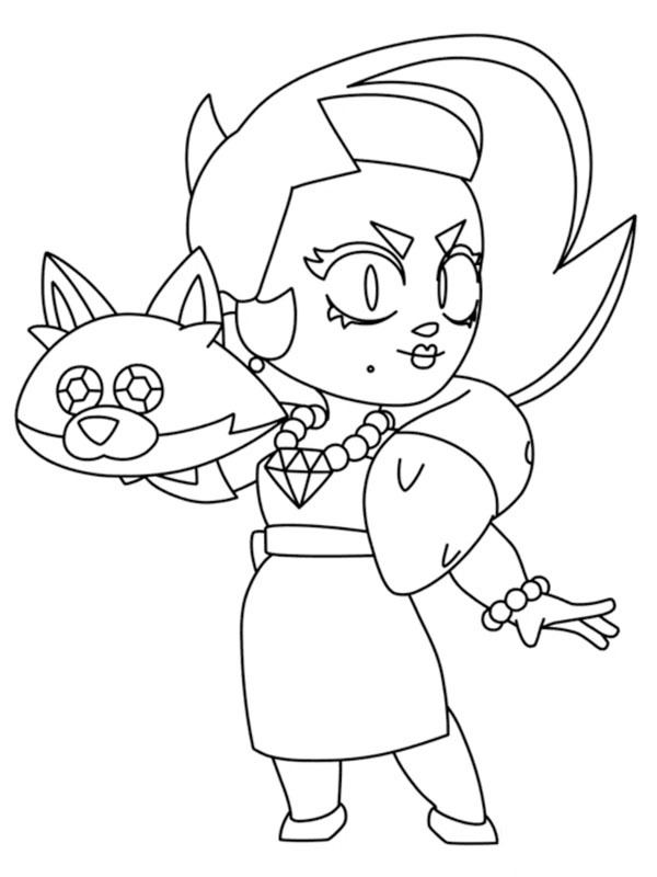 Dibujo de Lola Brawl Stars para Colorear Dibujo de Lola Brawl Stars para Colorear