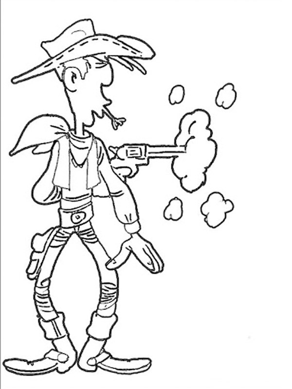 Dibujo de Lucky Luke para Colorear