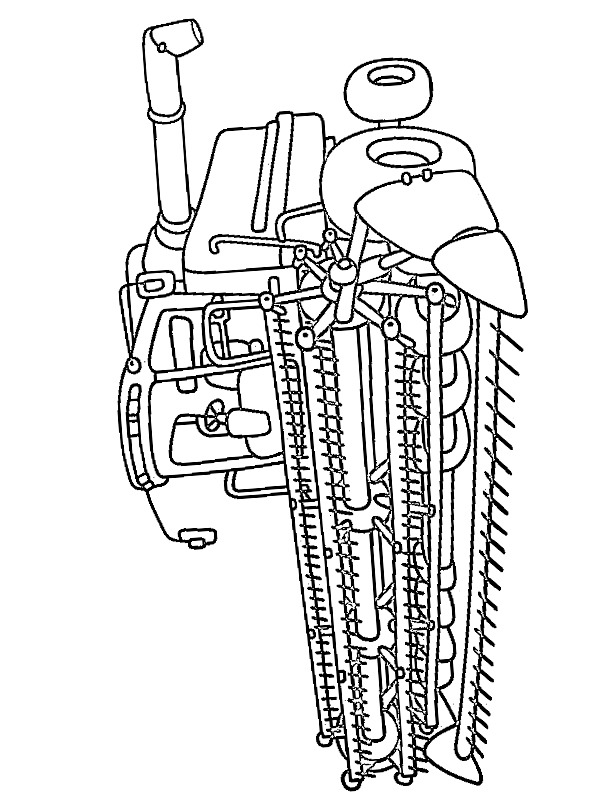 Dibujo de cosechadora para Colorear Dibujo de cosechadora para Colorear