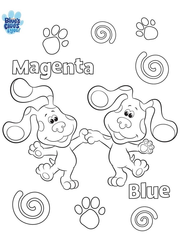 Dibujo de Magenta y Blue para Colorear Dibujo de Magenta y Blue para Colorear