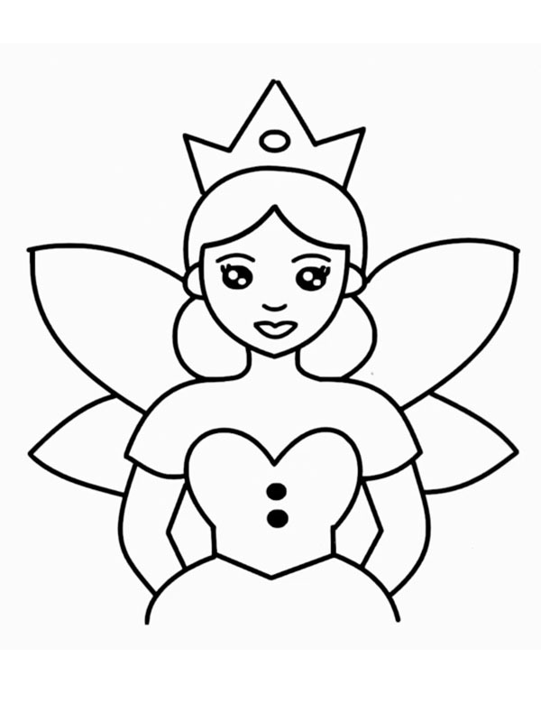 Dibujo de Hada mágica para Colorear Dibujo de Hada mágica para Colorear