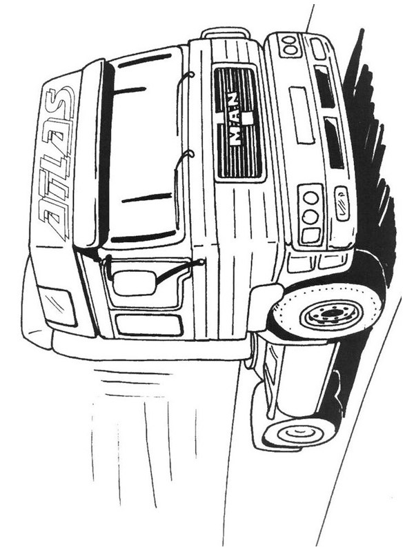 Dibujo de MAN camión para Colorear Dibujo de MAN camión para Colorear