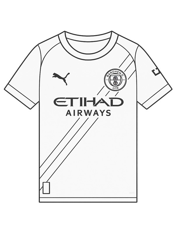 Dibujo de Camiseta Manchester City para Colorear Dibujo de Camiseta Manchester City para Colorear