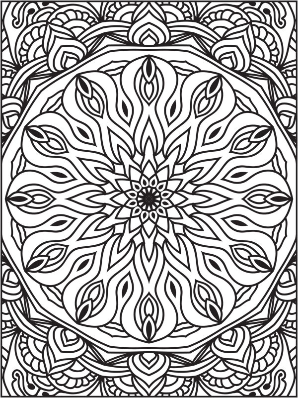 Dibujo de Mandala 2 para Colorear Dibujo de Mandala 2 para Colorear