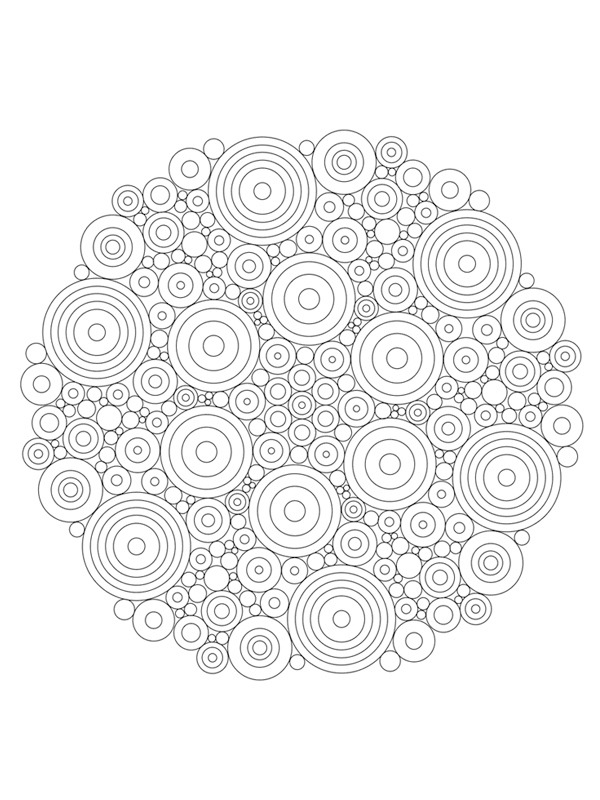 Dibujo de Círculos mandala para Colorear Dibujo de Círculos mandala para Colorear