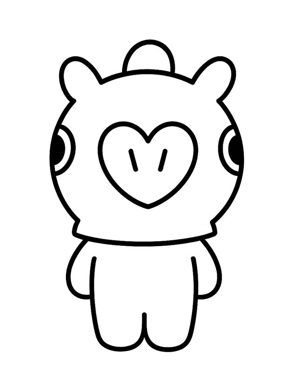 Dibujo de Mang BT21 para Colorear Dibujo de Mang BT21 para Colorear
