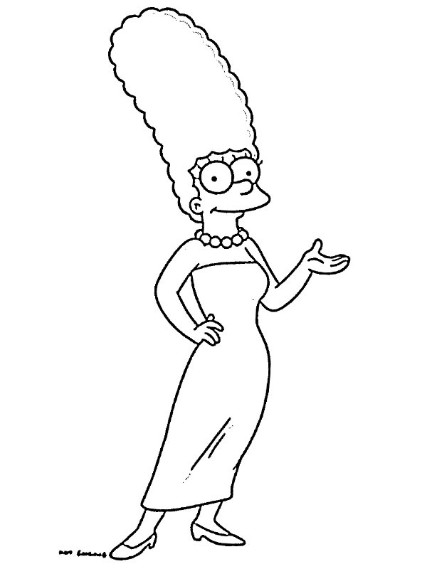 Dibujo de Marge Simpson para Colorear