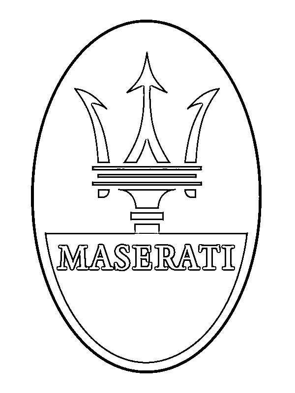 Dibujo de Logo de Maserati para Colorear