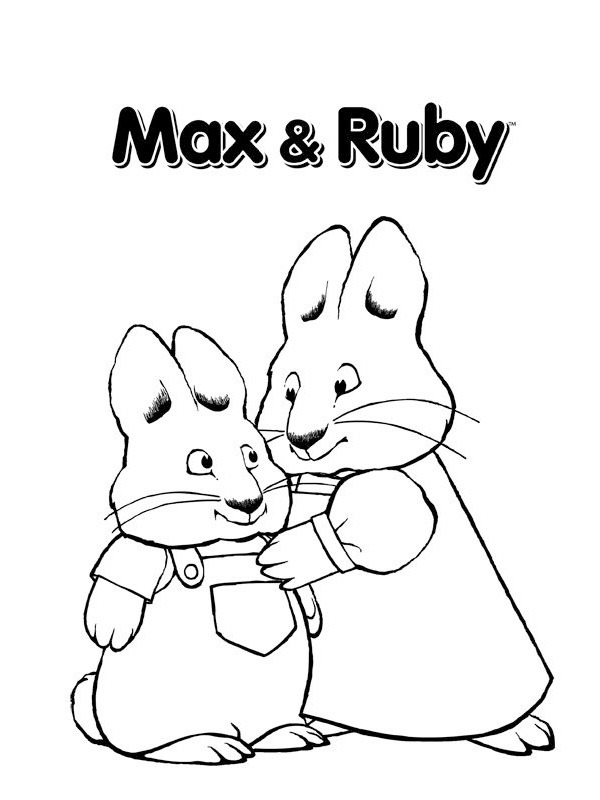 Dibujo de Max y Ruby para Colorear Dibujo de Max y Ruby para Colorear