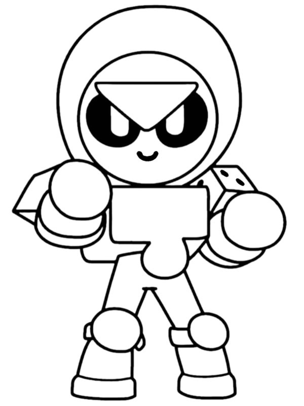 Dibujo de Meeple Brawl Stars para Colorear Dibujo de Meeple Brawl Stars para Colorear