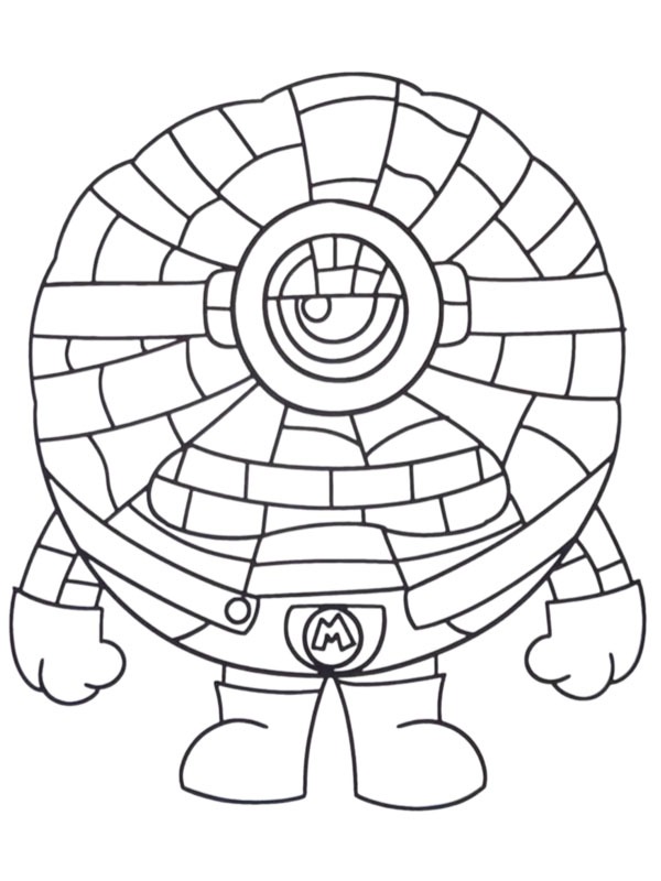 Dibujo de Mega Minion Jerry para Colorear Dibujo de Mega Minion Jerry para Colorear