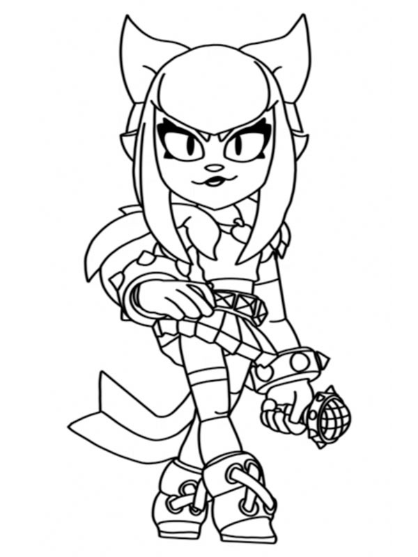 Dibujo de Melodie Brawl Stars para Colorear Dibujo de Melodie Brawl Stars para Colorear