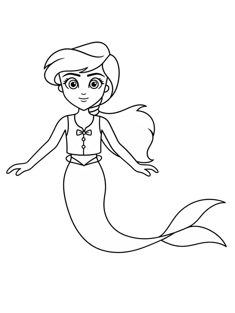 Dibujo de Melody (La sirenita 2) para Colorear Dibujo de Melody (La sirenita 2) para Colorear