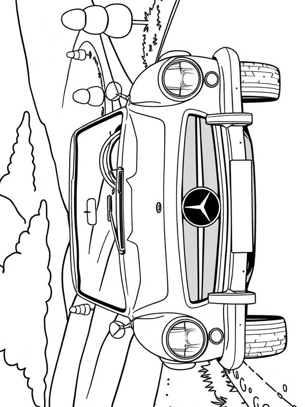 Dibujo de Mercedes-Benz 190 SL para Colorear Dibujo de Mercedes-Benz 190 SL para Colorear