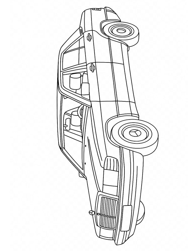 Dibujo de Mercedes-Benz 190 para Colorear Dibujo de Mercedes-Benz 190 para Colorear