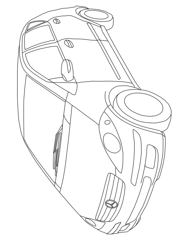 Dibujo de Mercedes-Benz Clase B para Colorear