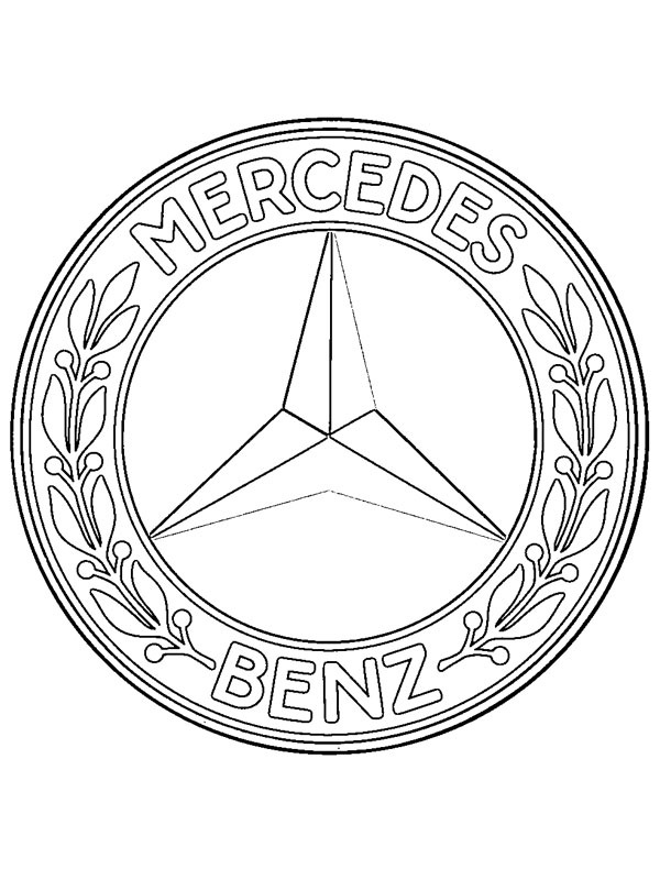 Dibujo de Logo de Mercedes-Benz para Colorear