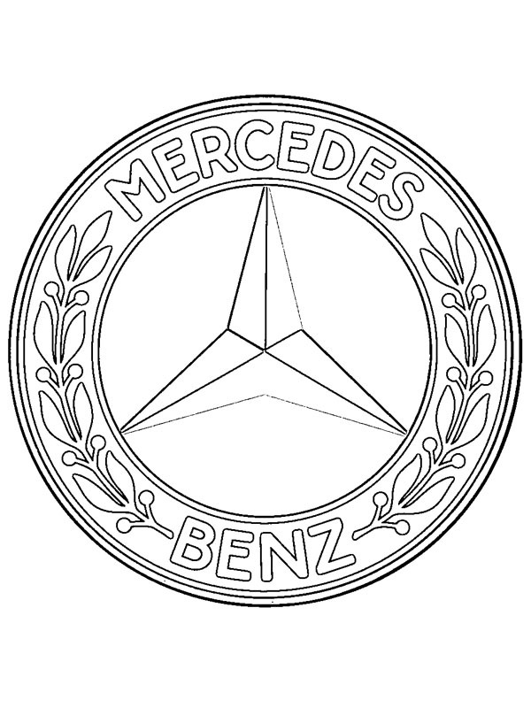 Dibujos para colorear Logo de Mercedes-Benz | Dibujosparaimprimir.es