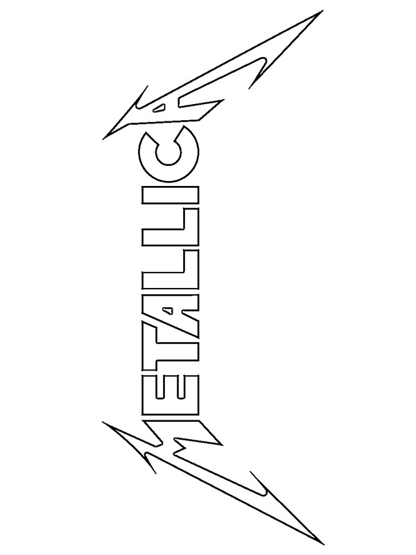 Dibujo de Logotipo de Metallica para Colorear