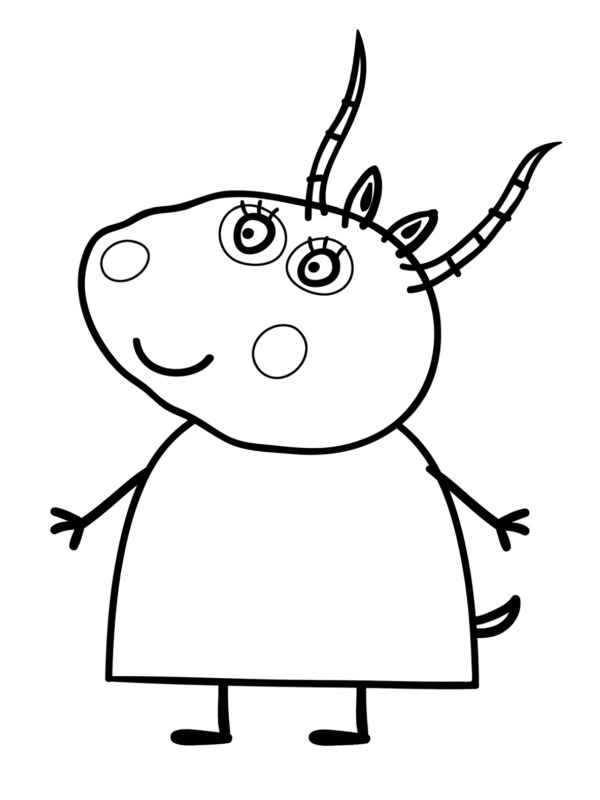 Dibujo de Señora Gacela para Colorear Dibujo de Señora Gacela para Colorear