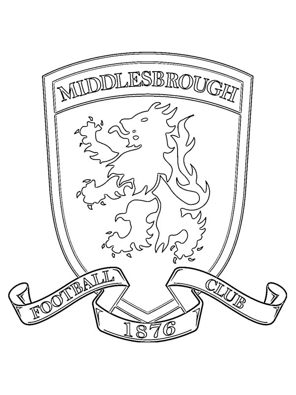 Dibujo de Middlesbrough Football Club para Colorear