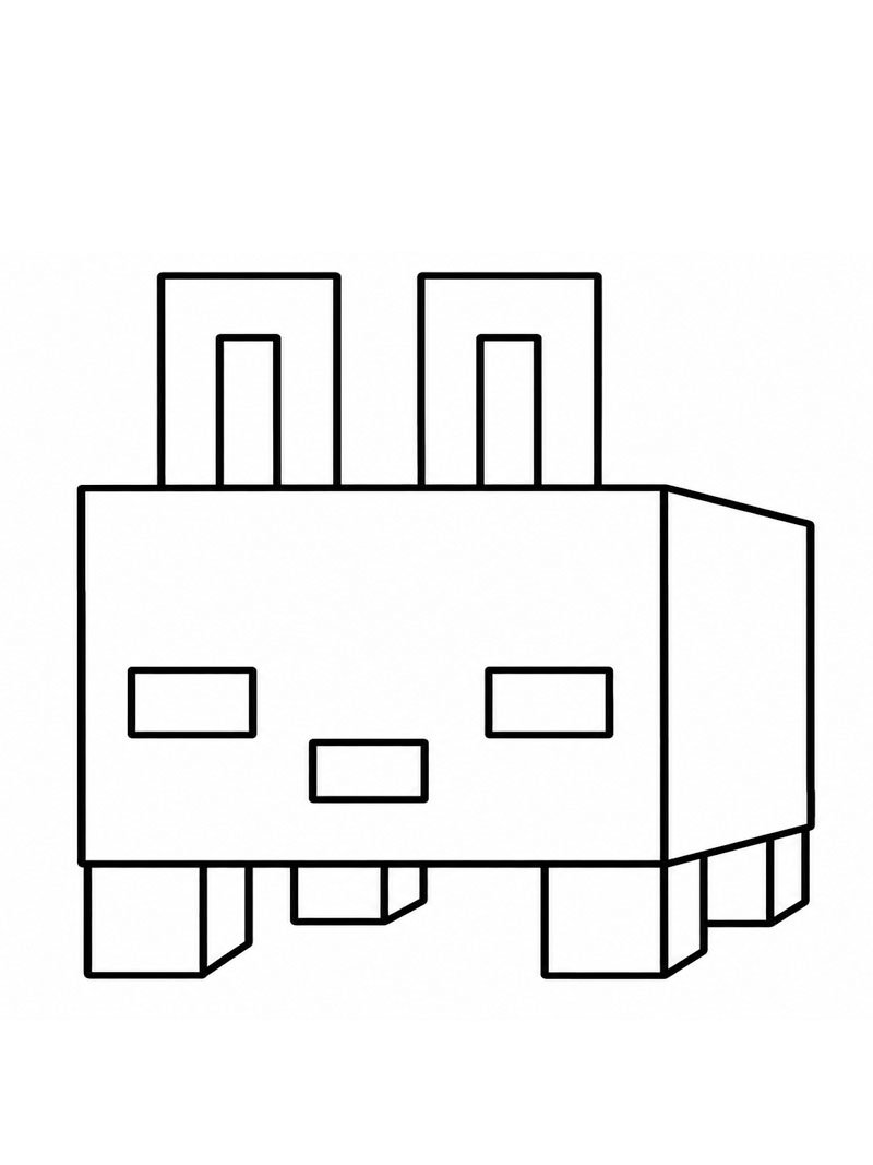 Dibujo de Minecraft Blub para Colorear Dibujo de Minecraft Blub para Colorear